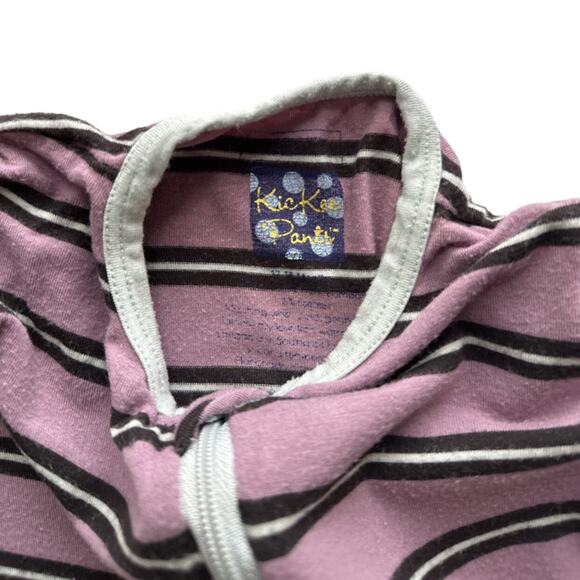 Kickee Pants Footie Sleeper In Elderberry Kenya Stripe - Picture 4 of 5